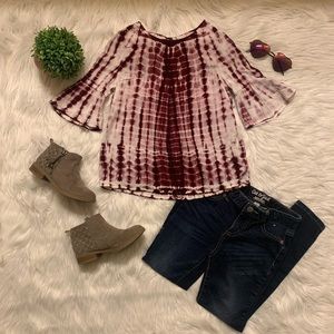 Boho Tie Dye Blouse